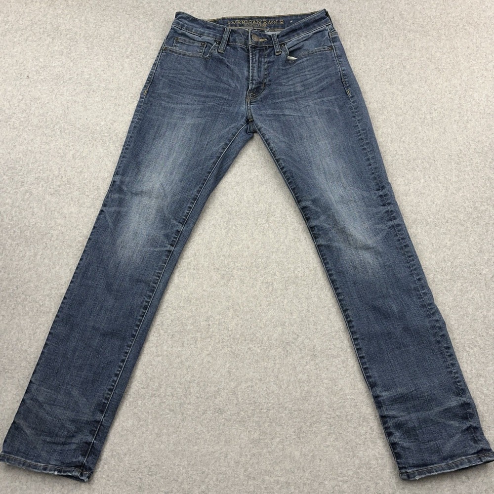 American Eagle Jeans Men's 28x30* Slim Straight Faded Denim Extreme Flex 4